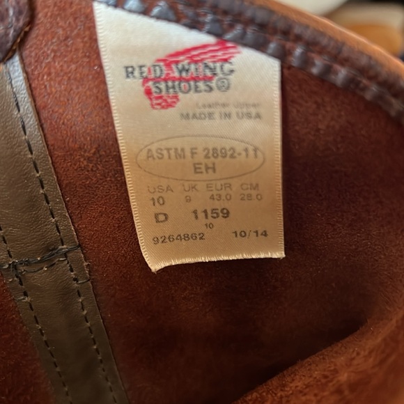 Red Wing  brown leather pecks cowboy boots size 10 - Picture 10 of 12